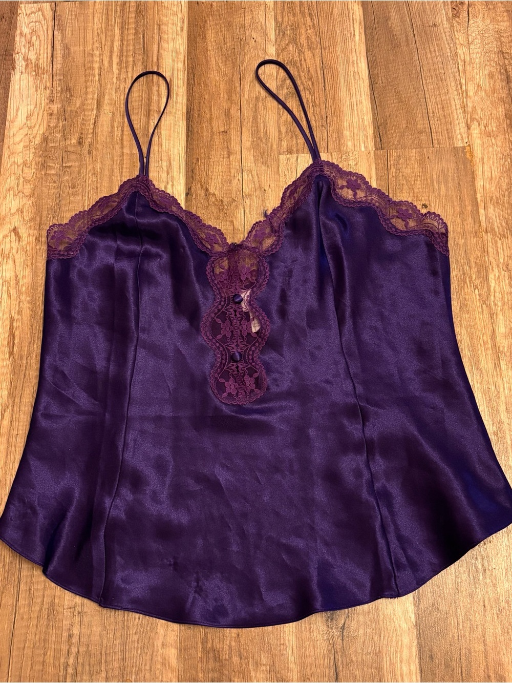 La SENZA Purple Lace Trim Chemise